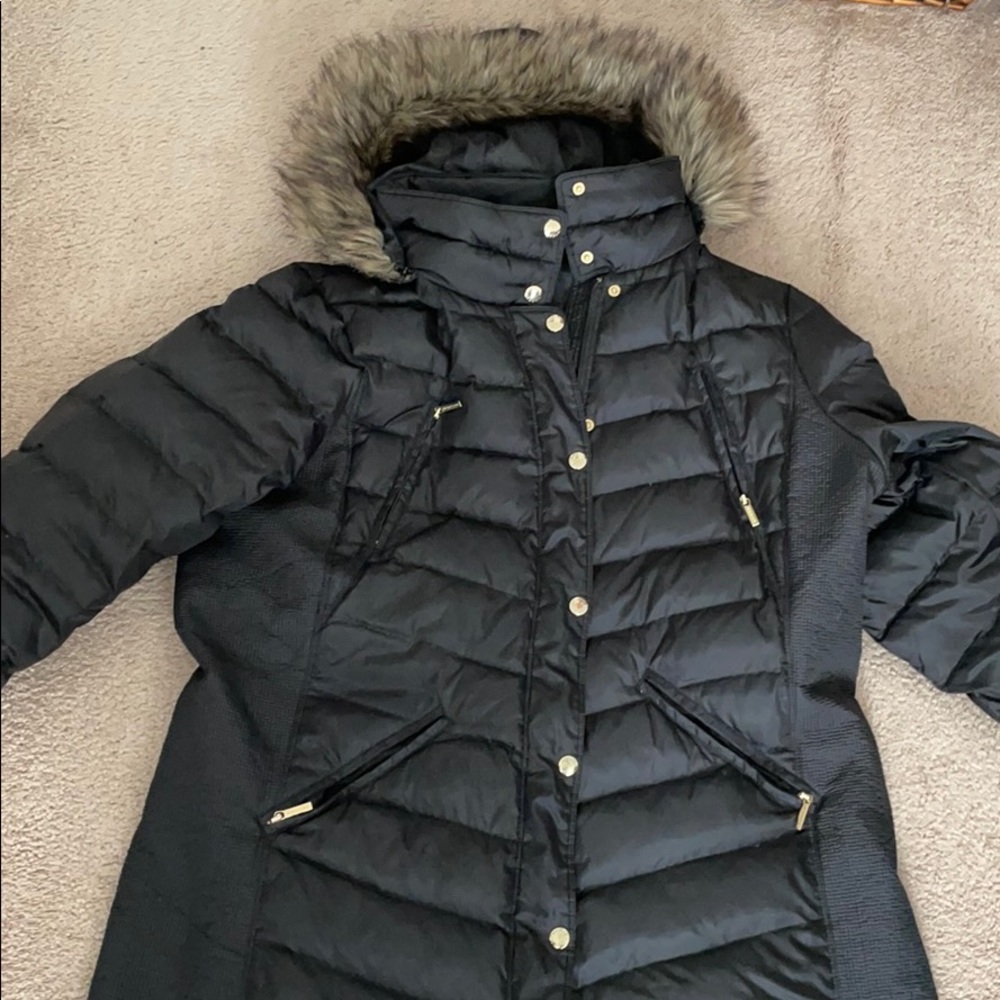 Michael Kors size 1x long black coat